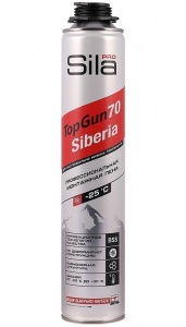 ПЕНА монтажная с НИЗКИМ РАСШИРЕНИЕМ PROFESSIONAL PREMIUM/ ЗИМНЯЯ 890мл, 70 W SIBERIA, Pro TopGun,