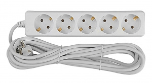 УДЛИНИТЕЛЬ 5х 5м С/Заземлением 16А, IP20, 3,5кВт, (ПВС)