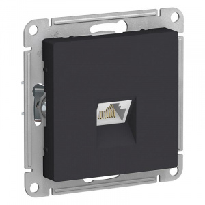 РОЗЕТКА КОМПЬЮТЕРНАЯ 1-м. RJ45 кат.5E механизм КАРБОН AtlasDesign IP20 SE ATN001083