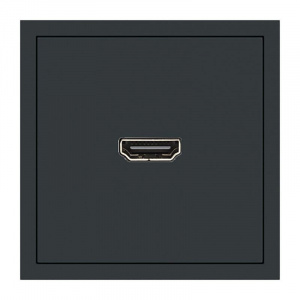 РОЗЕТКА HDMI 2.0 Type A СП (Механизм) ЧЕРНЫЙ уголь, soft touch "ЭМИЛИ" RST00-5118-05