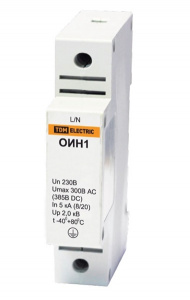 Ограничитель импульсных напряжений ОИН-1, 1Р In=5kA Un=230B Im=12,5kA