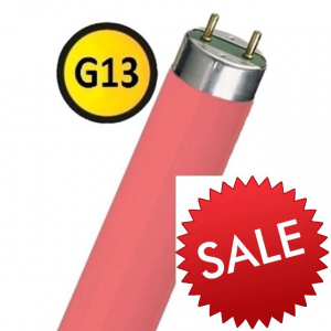 FLU1-30W G13 красная лампа люминесцентная T8 РАСПРОДАЖА !!!