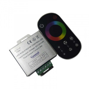 Контроллер для RGB светодиодной ленты 288Вт, 12/24В, IP20, сенсорный пульт, с Димером