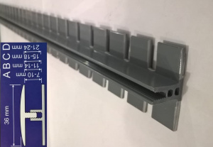 Профиль эластичный (гребенка) STEP FLEX низ С 15-20 (цена за 1шт-1,5м) Распродажа !!!