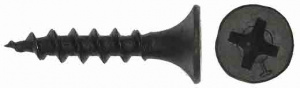 Саморез ЧЕРНЫЙ для ГКЛ по ДЕРЕВУ 4,8х150(152)мм, Редкий шаг резьбы, Потайной PH2 (1кг/83шт)