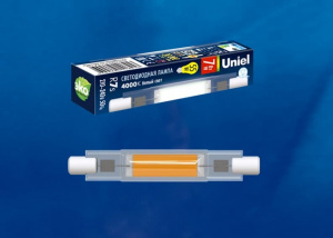 Лампа светодиодная LED- J78- 7W/R7s/CL GLZ07TR, прозрачная. Белый свет (4000К)  Распродажа !!!