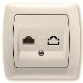 Розетка компьютерная RJ45 СЛ.КОСТЬ "Онега" (Аналог: Вико Кармен) Распродажа !!!