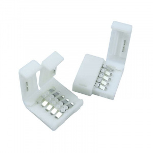 Клемма 10mm, 5контактов, SMD5050, IP20 для соединения отрезков RGB+W РАЗНОЦВЕТНОЙ светодиодной ленты с дополнительным диодом 12-24V