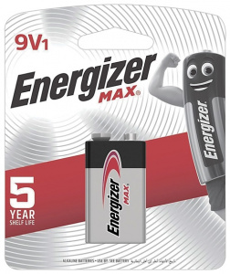 Элемент питания КРОНА Energizer ( 6LR61 BL1 9В Max ) Емкость 600мАч, от -18*С до +55*С