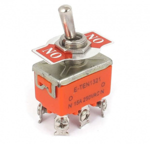 Тумблер 250V 15А (6c) ON-ON двухполюсный
