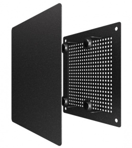 Решетка вентиляционная RVM D100 (140х140мм) ЧЕРНАЯ Black, сетка разъемная на магнитах, окраш.сталь