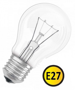 Лампа накаливания 220В,  75W  Е27