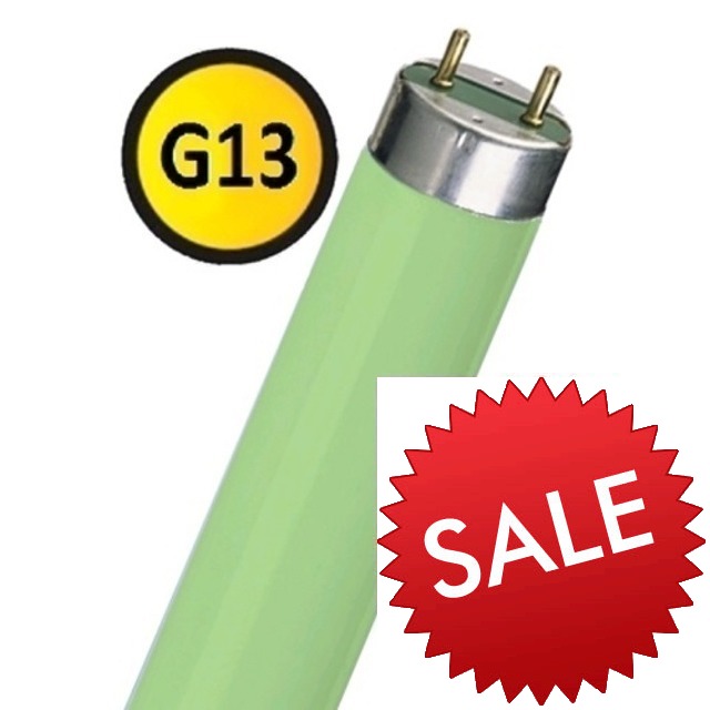 FLU1-30W G13 зеленая лампа люминесцентная T8 РАСПРОДАЖА !!!