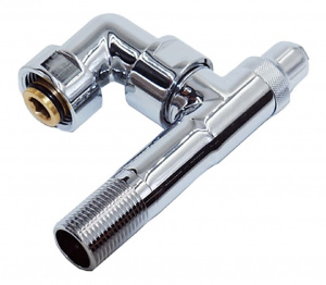 ПОВОРОТНЫЙ КРАН для углового соединения 1/2"Ш - 1"Г ХРОМ