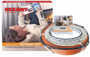 Теплый пол REXANT Standard RND -40-600 (600Вт/40м/ S обогрева, м2: 3,7-5,0) (двух жильный)