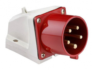 Вилка силовая эл. каб. СТАЦИОНАРНАЯ (525) 32А 3P+PE+N 380В IP44 (ST-525/SR525)