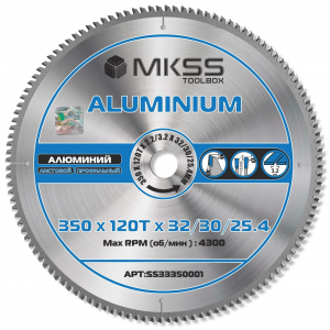 Диск Пильный по Алюминию d=350х120Тх2,2/3,2х30мм "Aluminium" по алюминию