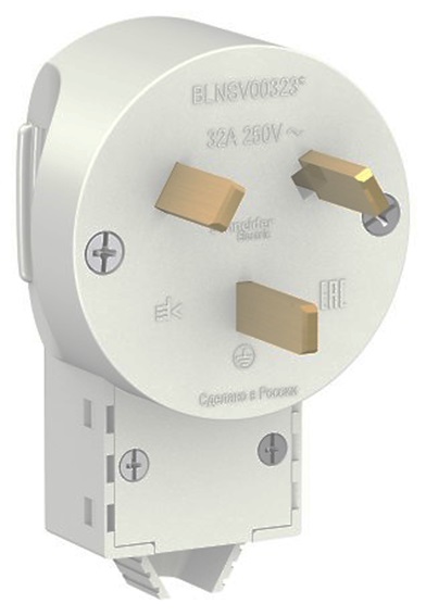 Вилка Силовая СП BLANCA 2P+N 32А 250В БЕЛАЯ. SchE BLNSV003231