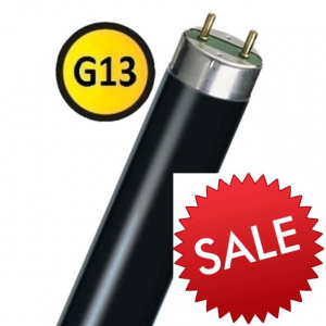 Люминесцентная лампа с черной колбой G-13 10 W, T-8 / FLU10 РАСПРОДАЖА !!!