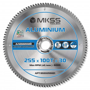 Диск Пильный по Алюминию d=255х100Тх2,0/2,8х30мм "Aluminium" по алюминию