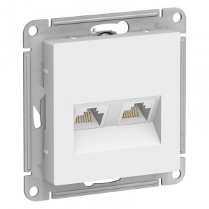 ������� ������������ 2-�.  RJ45 ���.5E �������� ����� AtlasDesign  IP20  SE ATN000185