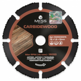 ���������� ��������,  d=76�� � 10��,  1.2 ��, ��� ����-���, CARBIDEWOOD �� ������ � ��������, ��������, ���, ���, �������, ����������� �������