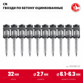 ���� CN 32 � 2.7 ��, ������ �� ������ � �������� ������������, (100 ������ / �� 10 ��)