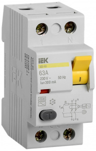 (���) ����������� ���. ���� 2� 63A 300mA ��� AC ��� ��1-63 MDV10-2-063-300