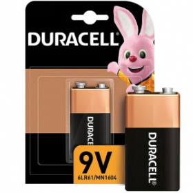 ������� ������� ����� DURACELL ( 9V 6LR61 Basic BL1)  ������� 610���, �� -20*� �� +54*�