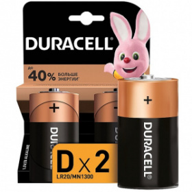 ��������� ����������� DURACELL (LR20  BL2 ) ������� ������� ��� D (�����.2�� / ���� �� 1�� !!!!) ������� 15000���, �� -20*� �� +54*�
